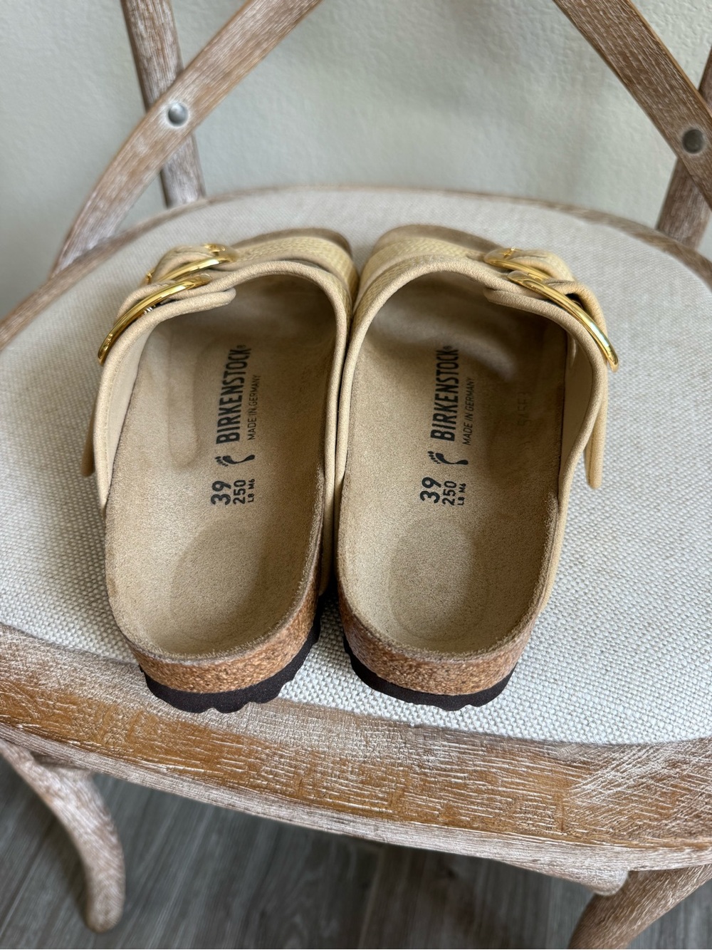 Birkenstock Arizona Raffia Big Buckle Sandals - Picture 6 of 7